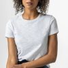 LILLA P Short Sleeve Back Seam Tee In Iceberg Tops