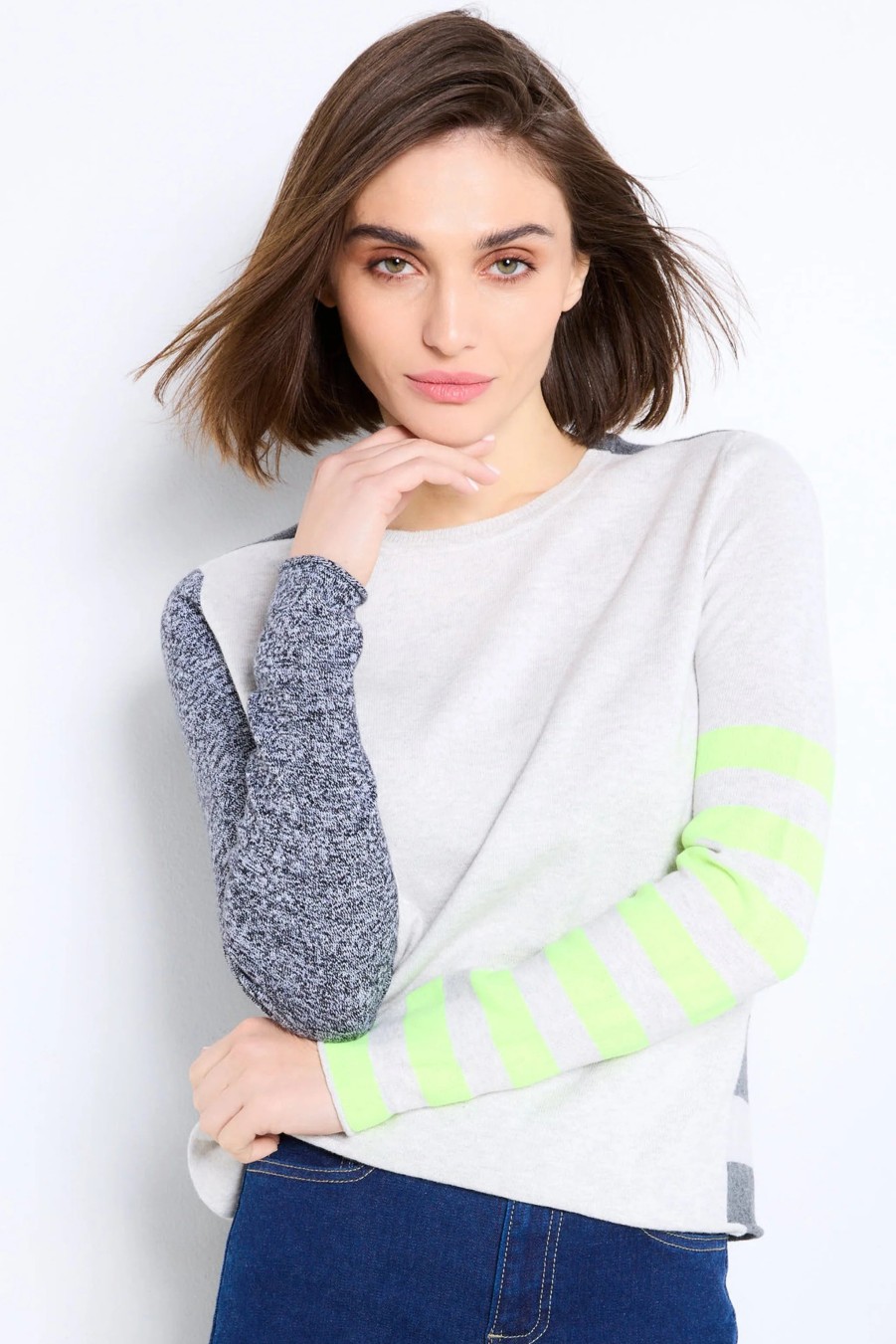 LISA TODD Pop Rox Sweater In Platinum Tops