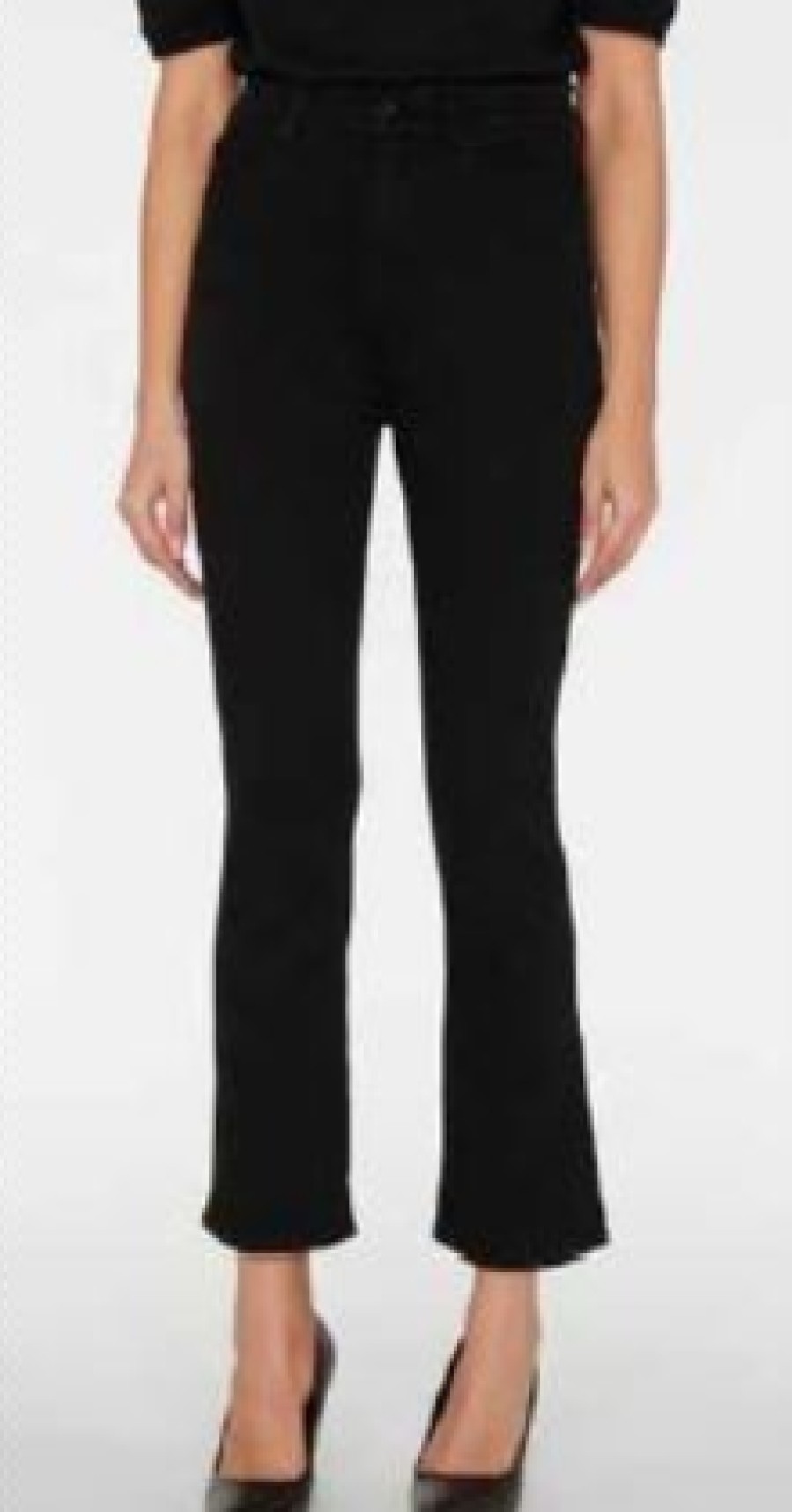 SEVEN JEANS Bair High Rise Kick Flare Jean In Black Bottoms