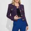 GENERATION LOVE Kristin Tweed Jacket In Navy/Merlot Outerwear