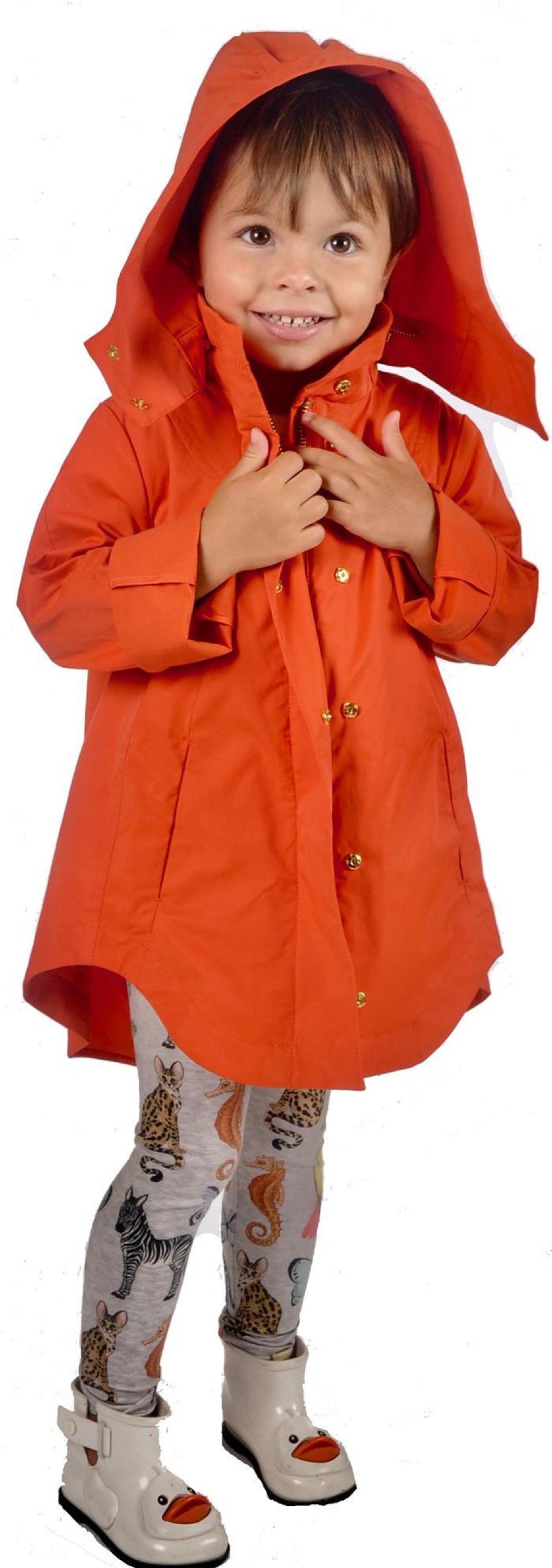 CIAO MILANO Savinee Rain Jacket In Orange Outerwear