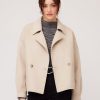 FIFTEEN TWENTY Cropped Jacket In Sand Outerwear