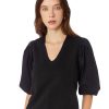 MARIE OLIVER Viva Popover Top In Washed Black Tops