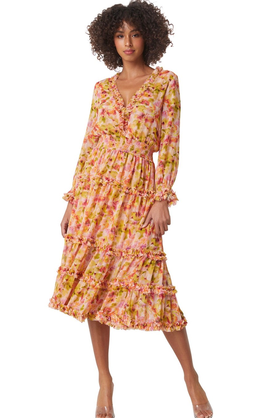 MISA LOS ANGELES Nora Dress In Golden Flora *Final Sale* Dress Shop