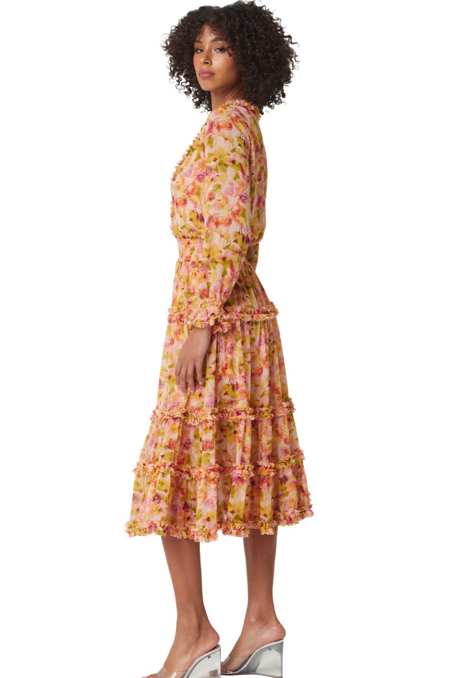 MISA LOS ANGELES Nora Dress In Golden Flora *Final Sale* Dress Shop