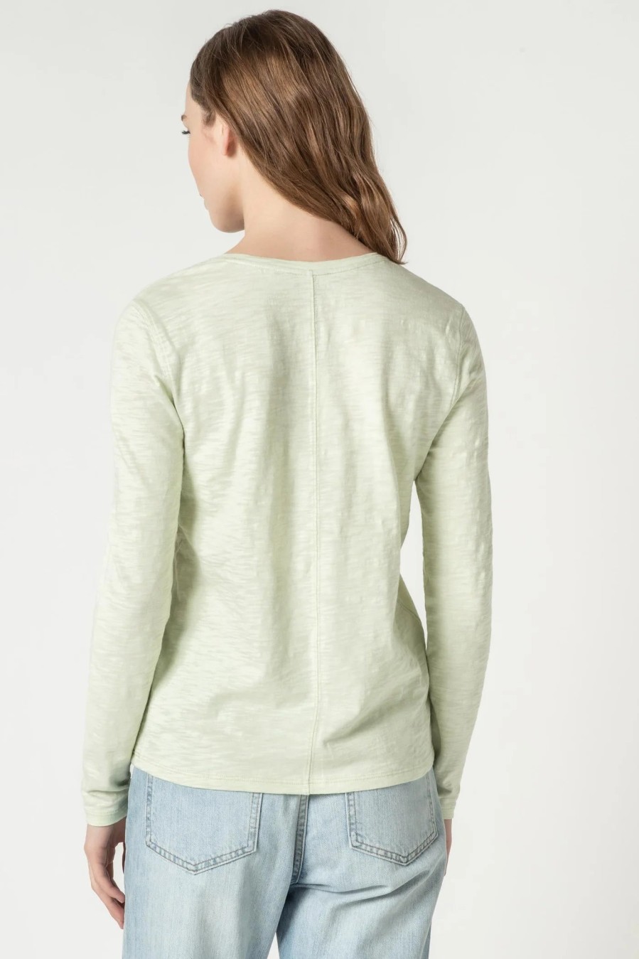 LILLA P Back Seam Long Sleeve Tee In Meadow *Final Sale* Tops