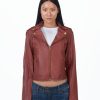 JAKETT Millie Leather Jacket In Salsa Outerwear