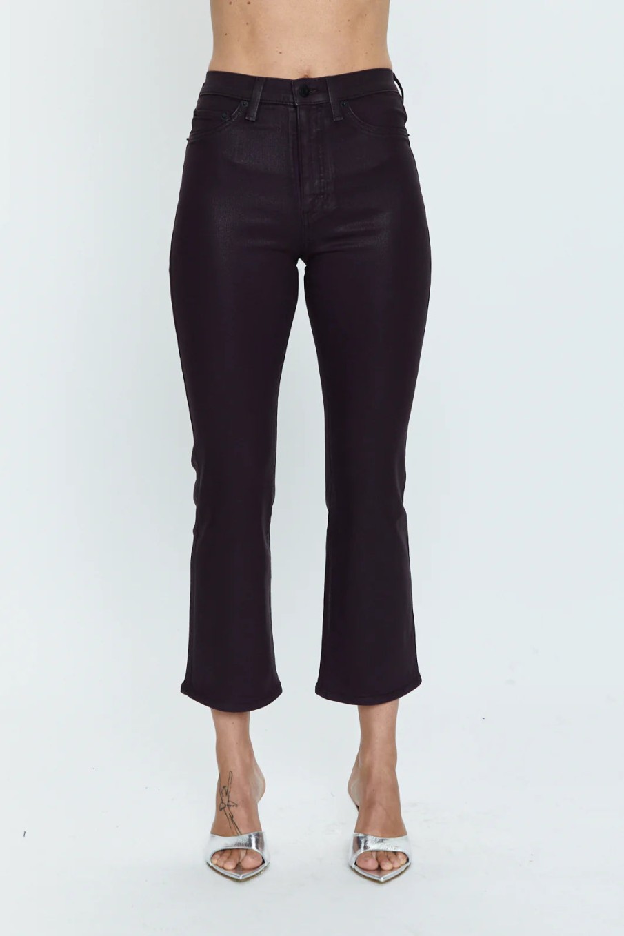 PISTOLA Lennon High Rise Coated Jean In Amethyst Bottoms