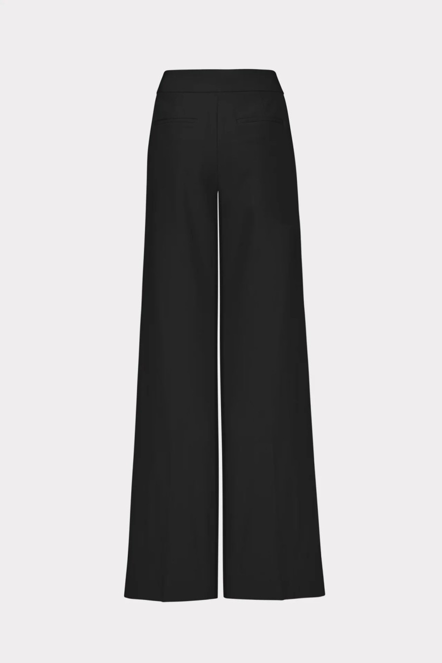 Milly Nash Cady Pant In Black Bottoms