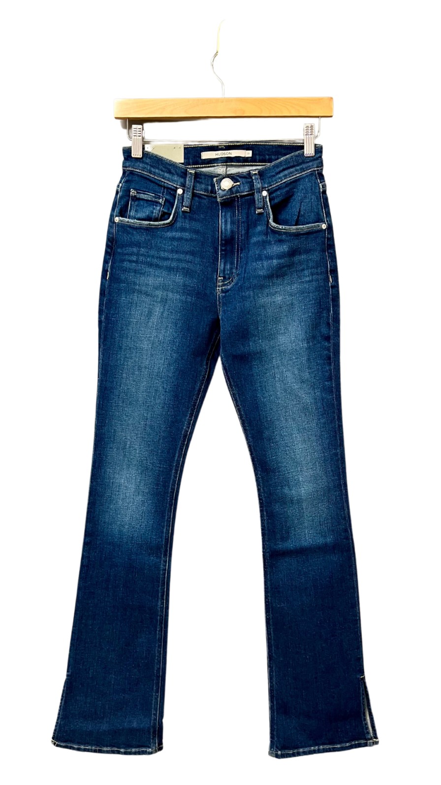 HUDSON High Rise Slit Detailed Hem Jean In Nation Bottoms