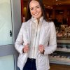 DIOMI Mink Nylon Quilted Jacket In Beige Outerwear