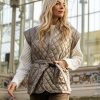 ESQUALO Quilted Gilet Vest In Soft Gold Outerwear