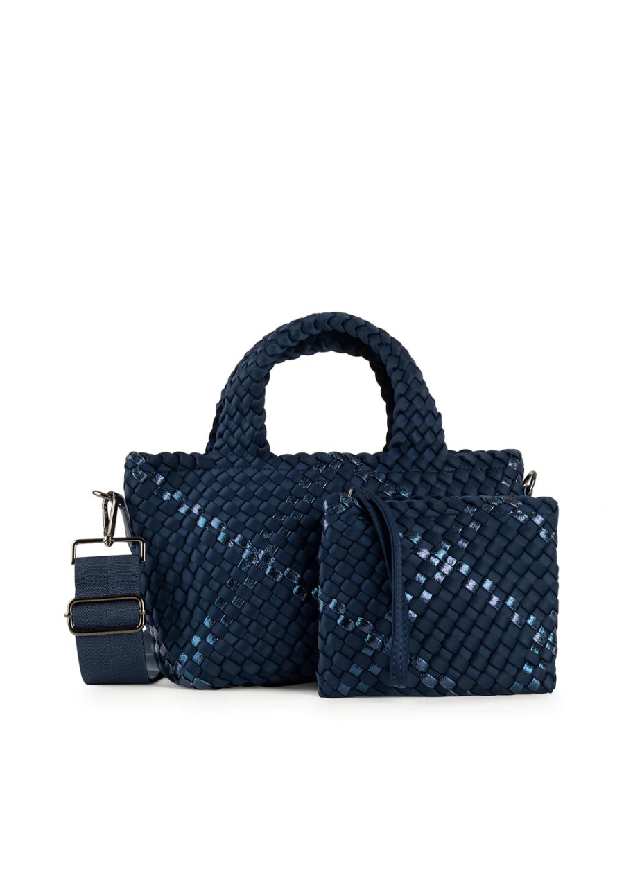 Haute Shore Ltd Mark Mini Tote In Navy/Navy Metallic Athelisure