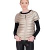 COTES OF LONDON St. Ives Down Puffer Jacket In Gold Metallic Outerwear