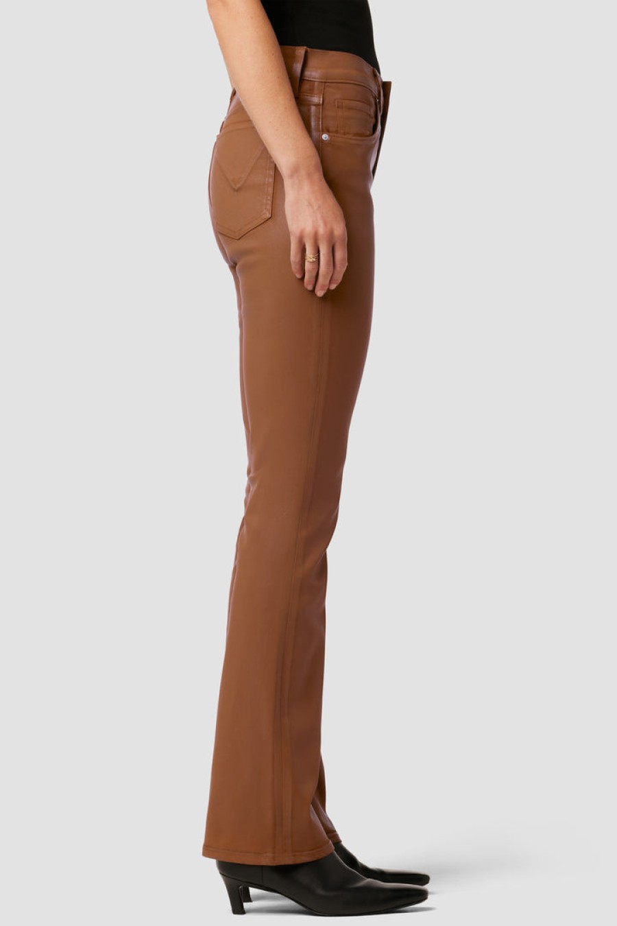 HUDSON Barbara High-Rise Jean In Caramel Cafe Bottoms