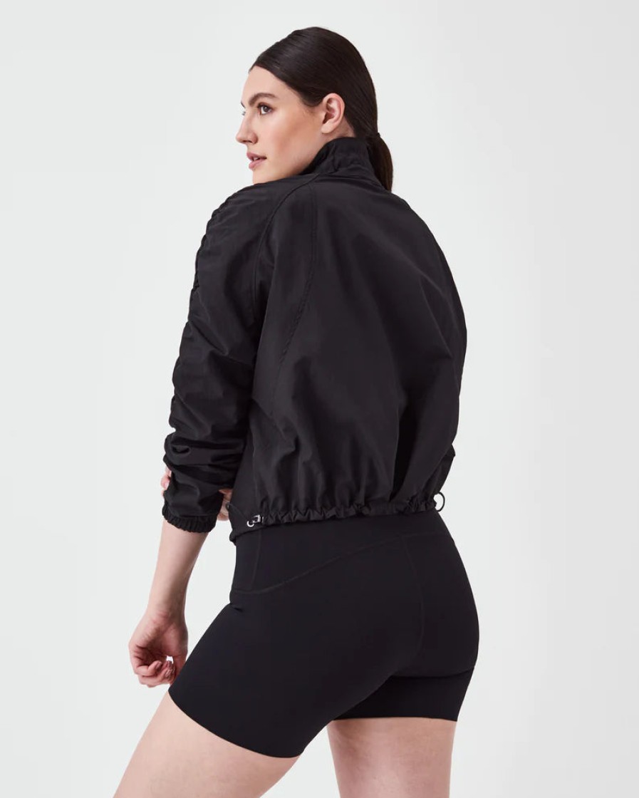 SPANX Organza Windbreaker In Black Athelisure