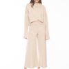 RIPLEY RADER Cashmere-Like Wide Leg Pant In Oatmeal Bottoms