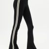 SPLITS59 High Waist Techflex Flare In Black/White Athelisure