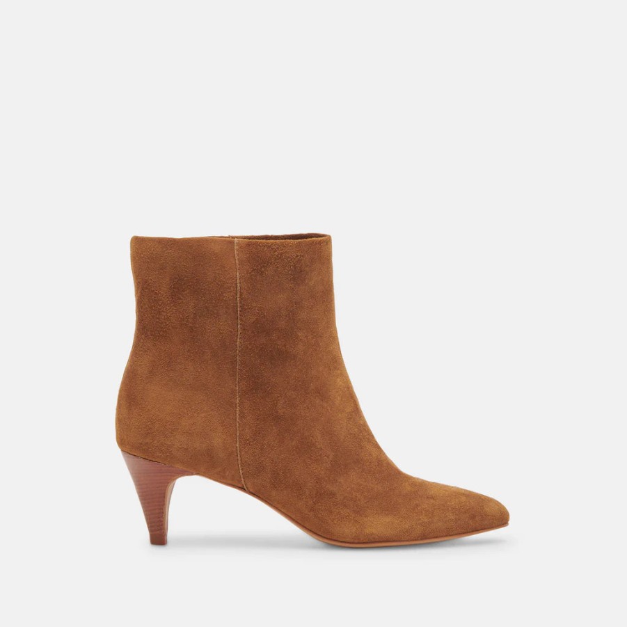 DOLCE VITA Dee Suede Bootie In Brown Suede Boots And Booties