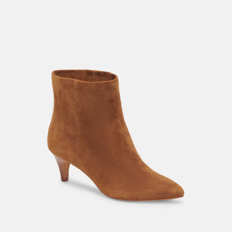 DOLCE VITA Dee Suede Bootie In Brown Suede Boots And Booties