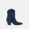 DOLCE VITA Runa Western Boot In Royal Blue Suede Boots And Booties