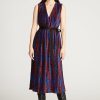 HALSTON Kieran Dress In Pleated Print Dress Shop