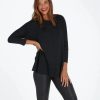 SPANX Perfect Length Dolman Sleeve Top In Very Black Tops