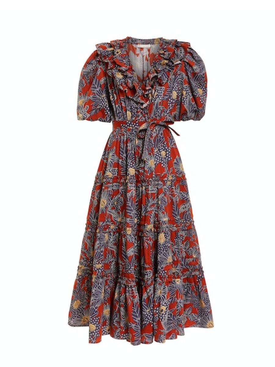 LOVE THE LABEL Remy Maxi Dress In Khushi Plum Print Dress Shop