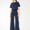 RIPLEY RADER Ripley Rader Ponte Knit Wide Leg Pant In Navy Matching Sets