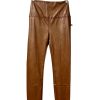 LYSSE Textured Vegan Leather Legging In Whiskey Athelisure