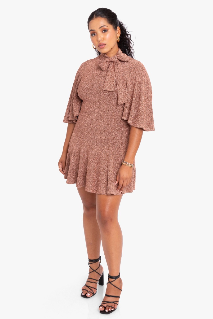 BLACK HALO Coralia Mini Dress In Copper Zest Dress Shop