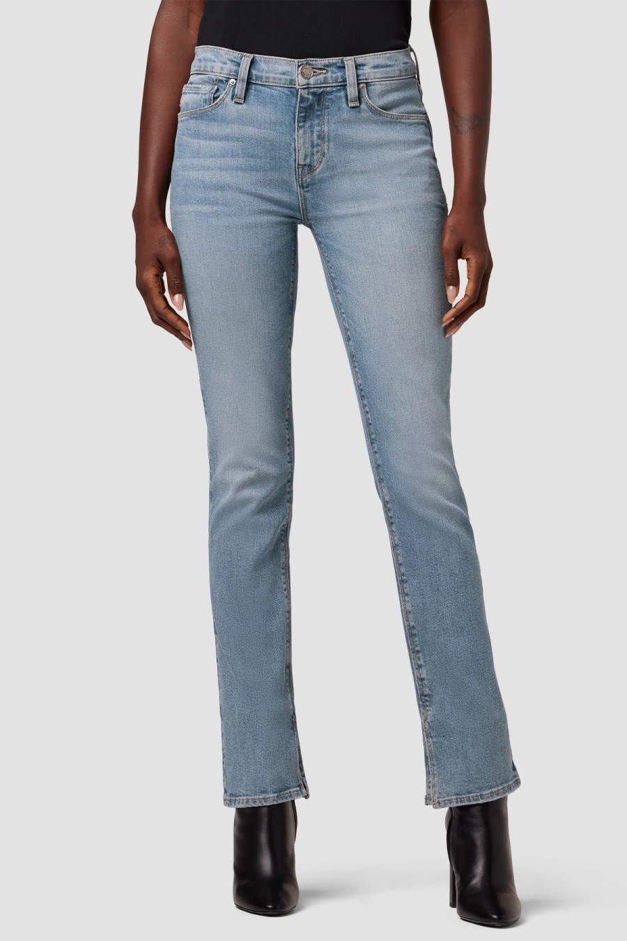 HUDSON Nico Mid-Rise Straight Leg Jean In Oasis Bottoms