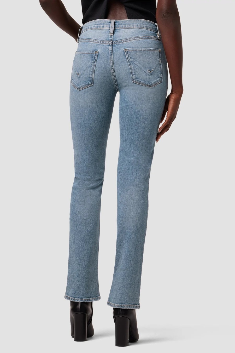 HUDSON Nico Mid-Rise Straight Leg Jean In Oasis Bottoms