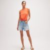 FIFTEEN TWENTY Drape Front Crop Top In Orange *Final Sale* Athelisure