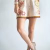 LAS SURENAS Flower Tiger Shorts In Beige Bottoms