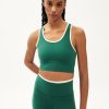 SPLITS59 Amber Airweight Bralette In Arugula/Creme Athelisure