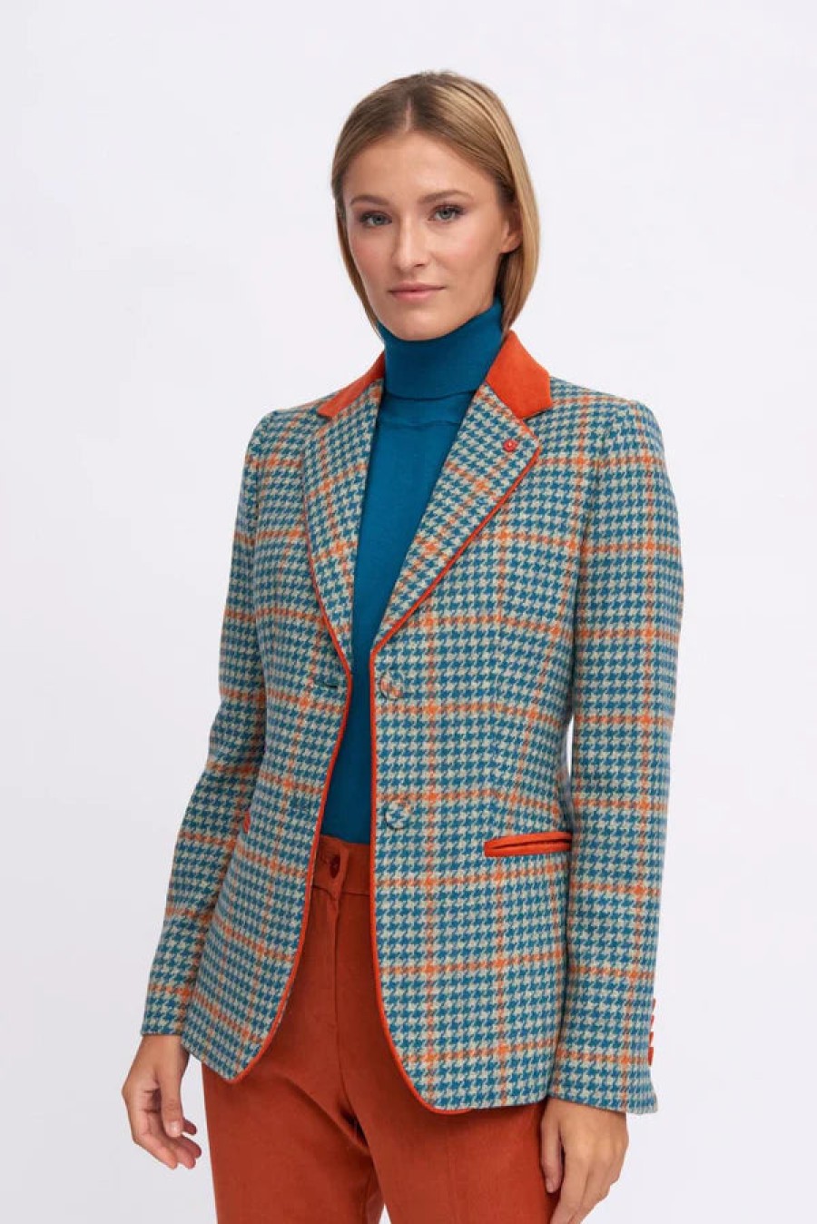 BARILOCHE Palmar Blazer In Tangerine Outerwear