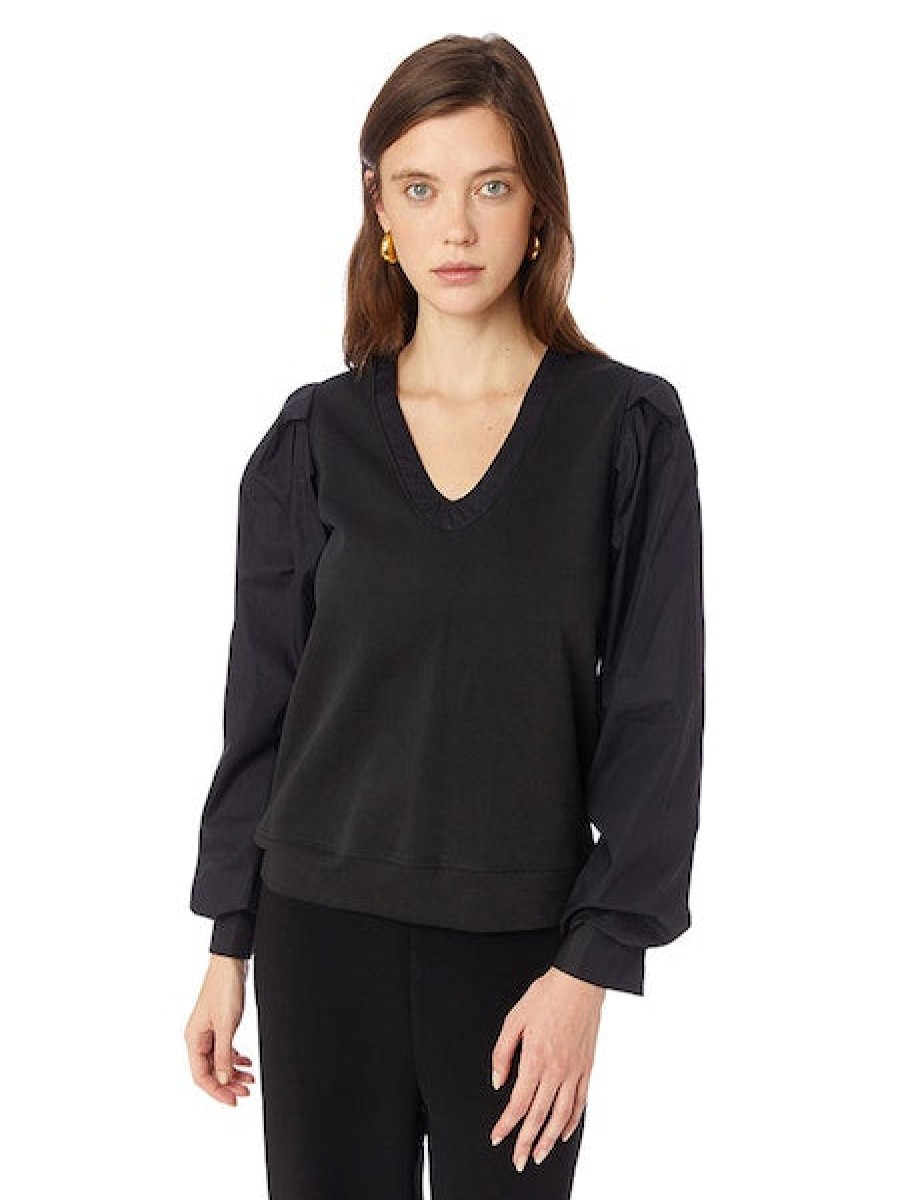 MARIE OLIVER Bianca Pullover In Black Tops