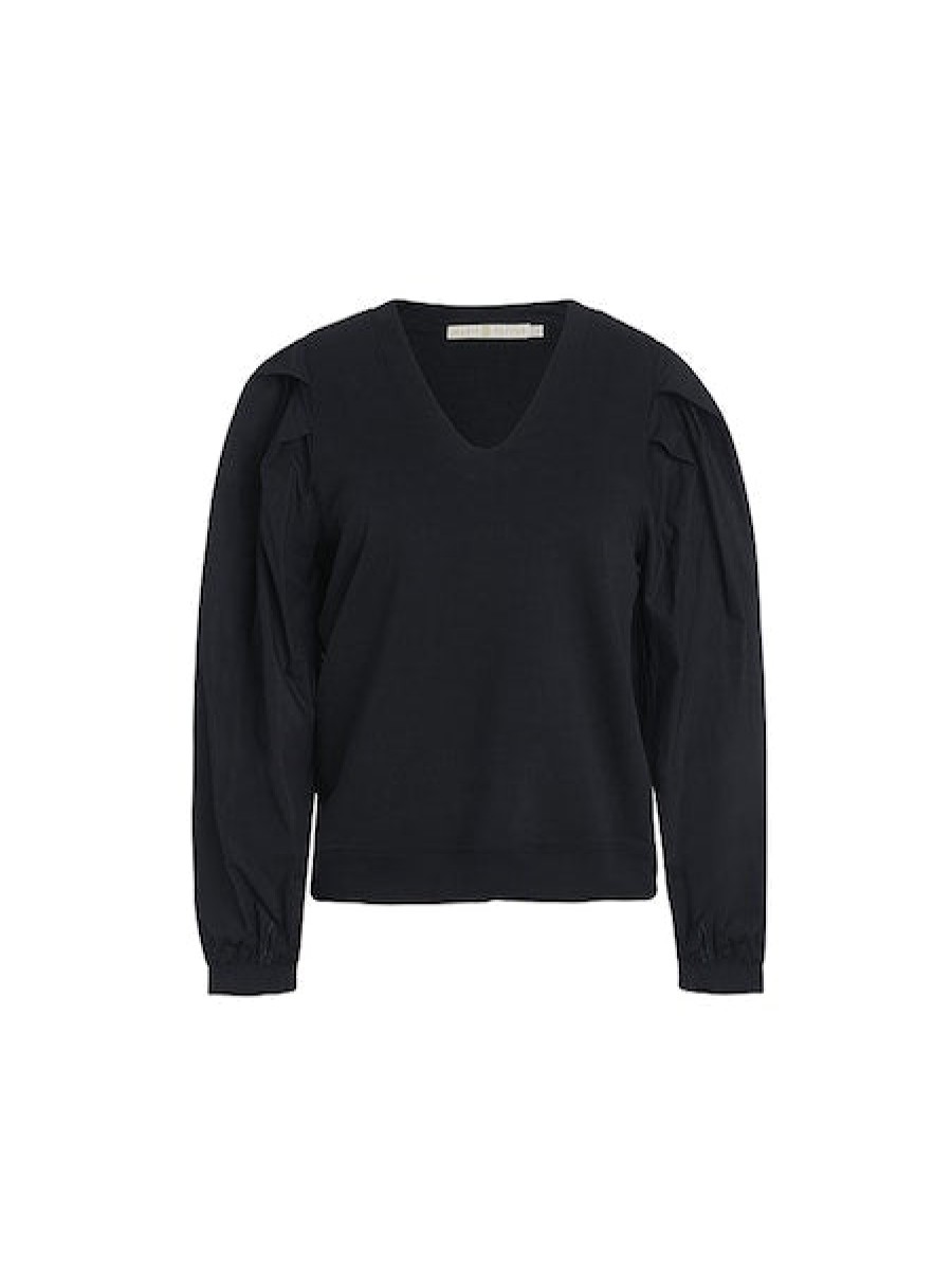 MARIE OLIVER Bianca Pullover In Black Tops