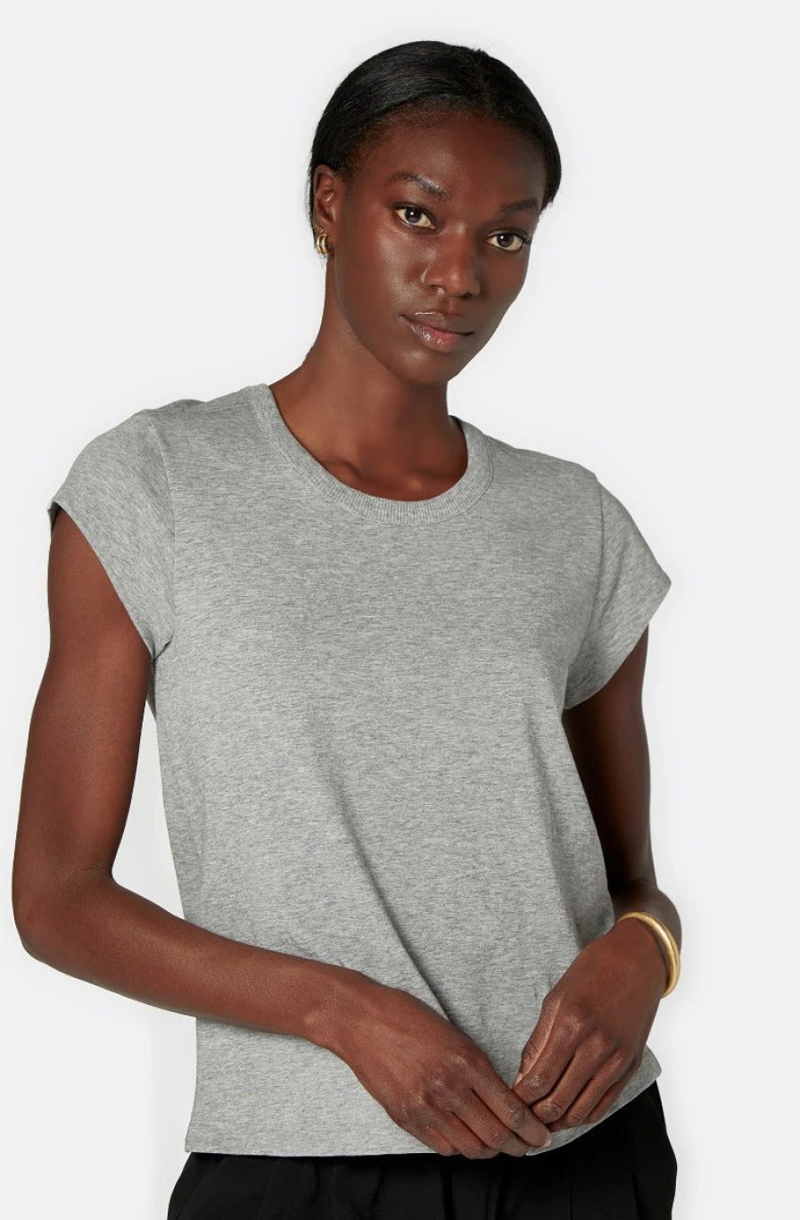 JOIE Delzia Tee In Heather Grey Tops