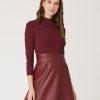 SHOSHANNA Alexa Dress In Bordeaux Dress Shop