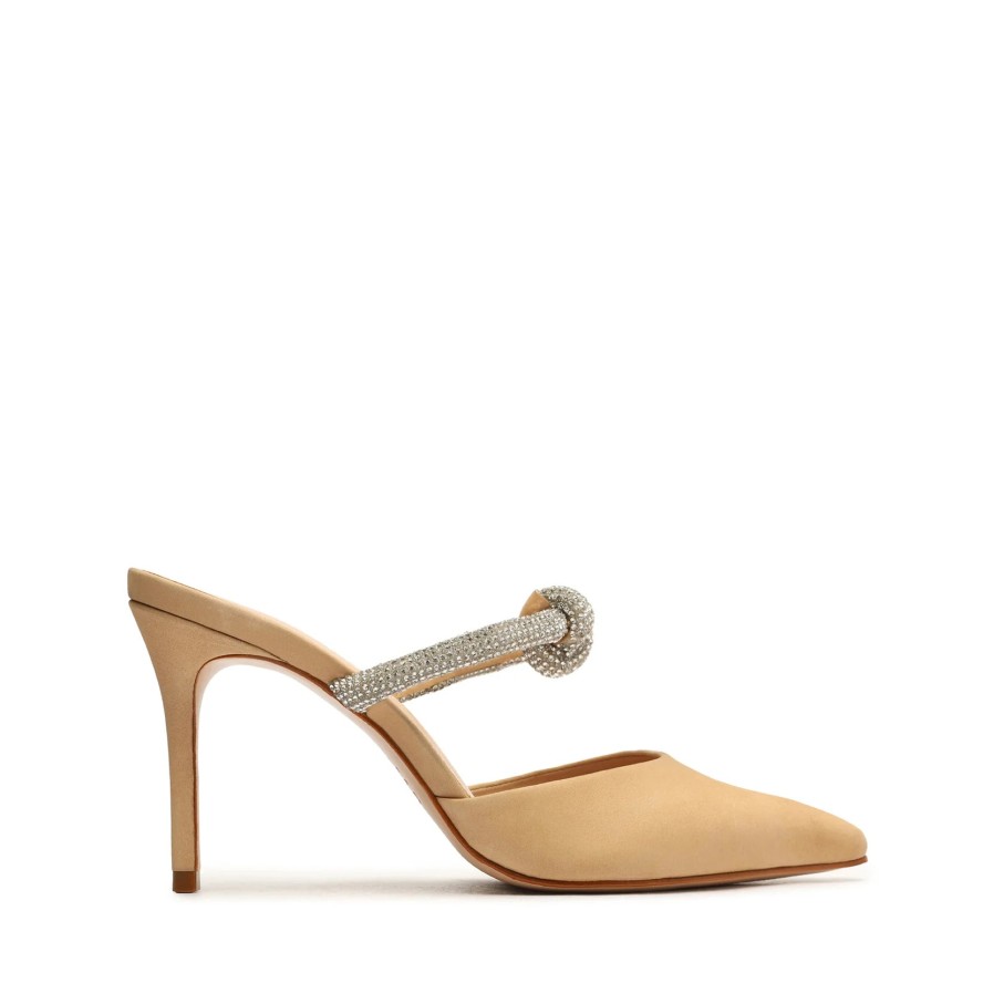 SCHUTZ Pearl Nubuck Mule In Nude Heels