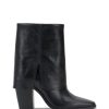 VINCE CAMUTO Alolison Leather Bootie In Black Boots And Booties