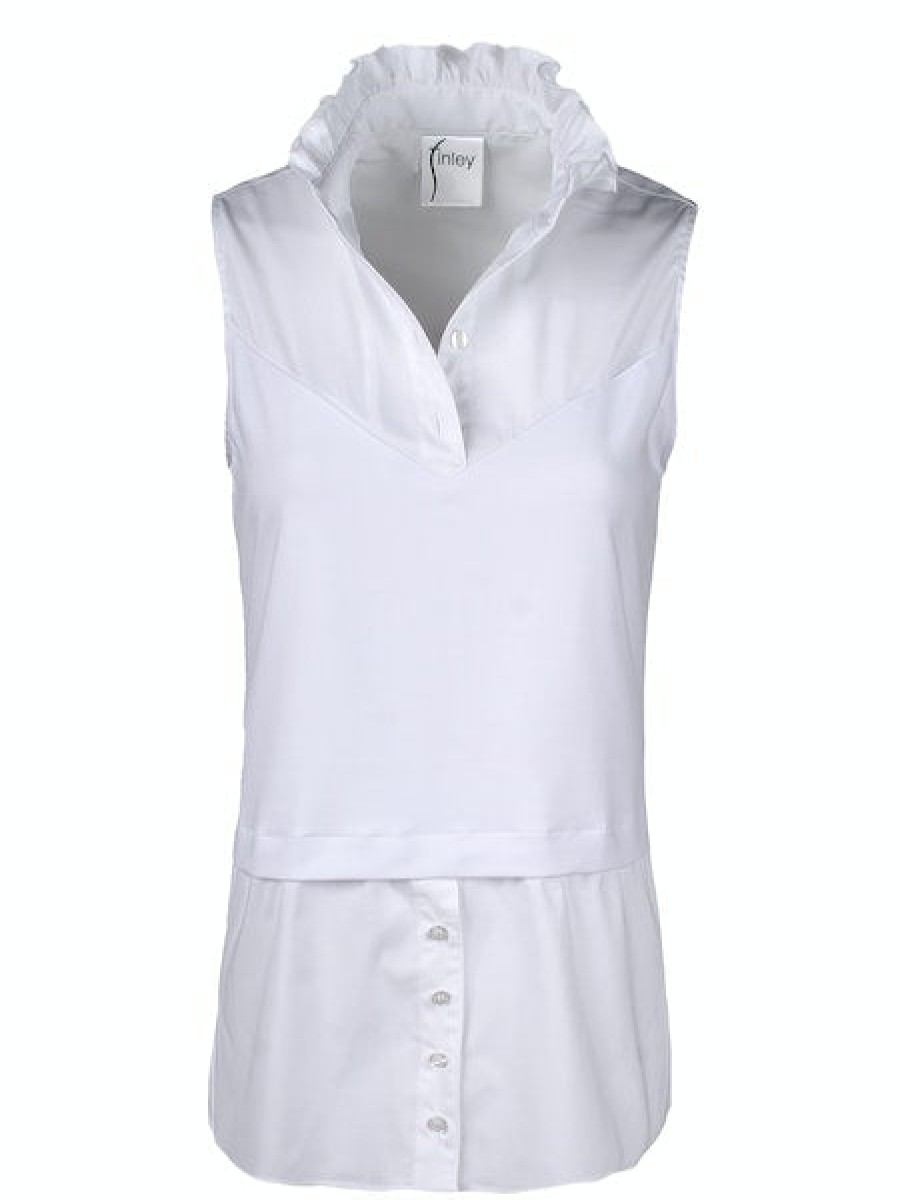 FINLEY Girly Layering Tank In White Tops