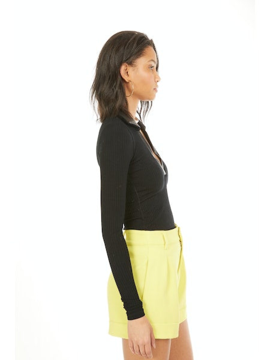 GENERATION LOVE Willa Polo Top In Black Tops