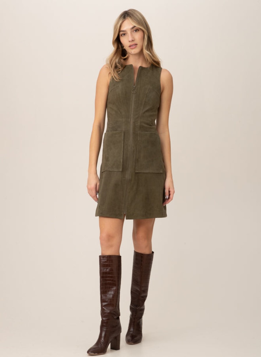 TRINA TURK Downtown Dress In Dark Olive Dress Shop