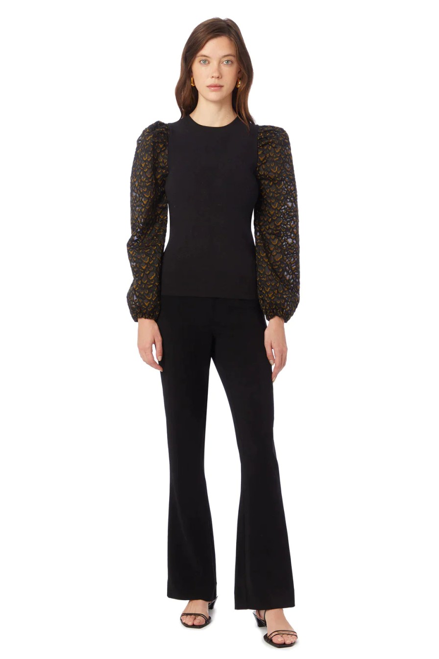 MARIE OLIVER Mia Slim Pant In Black Bottoms