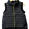 CORTLAND PARK Wynn Gilt Puffer Vest In Black Athelisure