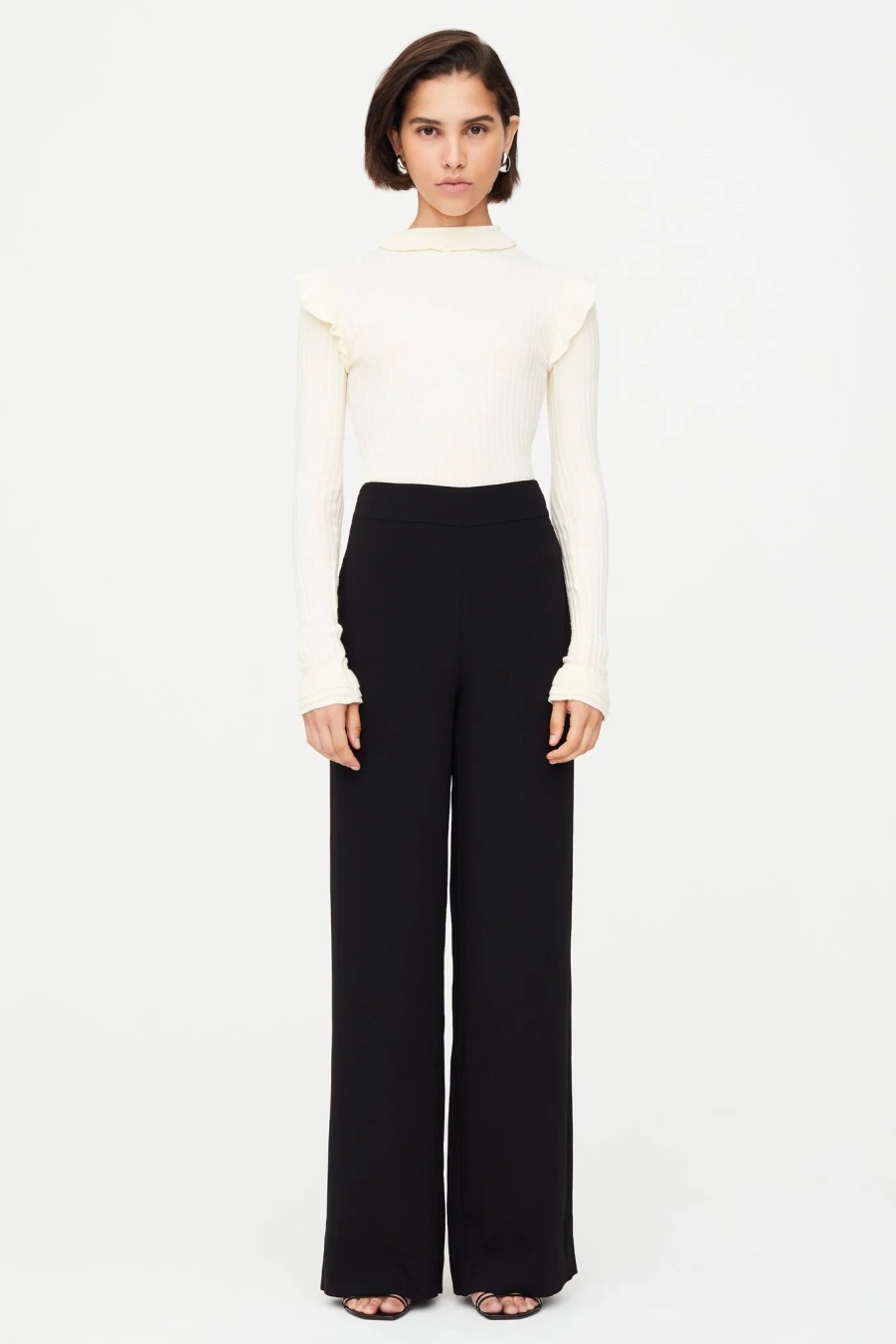 MARIE OLIVER Mia Straight Pant In Black Bottoms