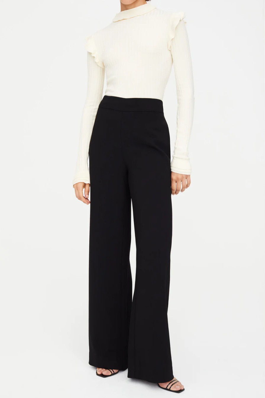 MARIE OLIVER Mia Straight Pant In Black Bottoms